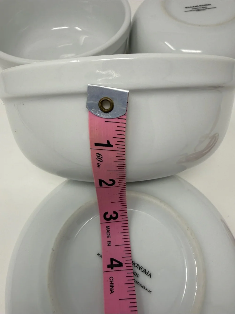 Williams Sonoma White Ceramic Prep Bowls, Set of 4
